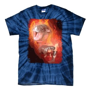 Moo Deng Bouncy Pig In Thai Fire Picture The Cute Baby Hippo Tie-Dye T-Shirt