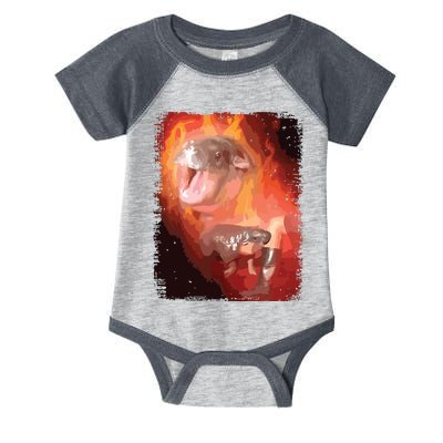 Moo Deng Bouncy Pig In Thai Fire Picture The Cute Baby Hippo Infant Baby Jersey Bodysuit