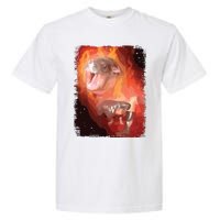 Moo Deng Bouncy Pig In Thai Fire Picture The Cute Baby Hippo Garment-Dyed Heavyweight T-Shirt