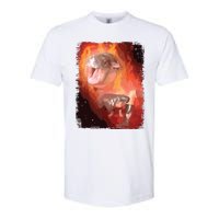 Moo Deng Bouncy Pig In Thai Fire Picture The Cute Baby Hippo Softstyle CVC T-Shirt