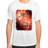 Moo Deng Bouncy Pig In Thai Fire Picture The Cute Baby Hippo Adult ChromaSoft Performance T-Shirt