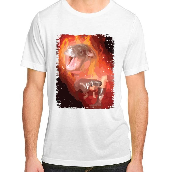 Moo Deng Bouncy Pig In Thai Fire Picture The Cute Baby Hippo Adult ChromaSoft Performance T-Shirt