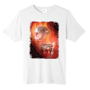 Moo Deng Bouncy Pig In Thai Fire Picture The Cute Baby Hippo Tall Fusion ChromaSoft Performance T-Shirt