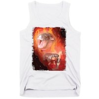 Moo Deng Bouncy Pig In Thai Fire Picture The Cute Baby Hippo Tank Top