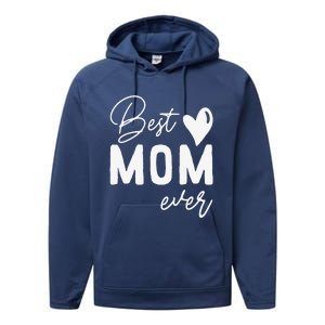 Mothers Day Best Mom Ever Gifts From Daughter Women Mom Performance Fleece Hoodie