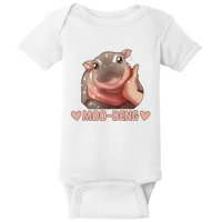 Moo Deng Bouncy Pig In Thai Picture The Cute Baby Hippo Moo Deng Cute Design Baby Bodysuit