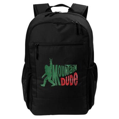 Mountain Dude Bigfoot Sasquatch Rock On Funny Gift Daily Commute Backpack