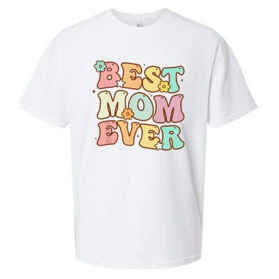 Mothers Day Best Mom Ever Groovy From Daughter Son Mom Sueded Cloud Jersey T-Shirt