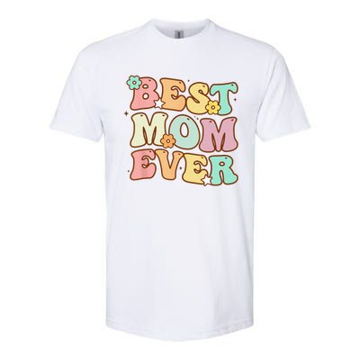 Mothers Day Best Mom Ever Groovy From Daughter Son Mom Softstyle CVC T-Shirt