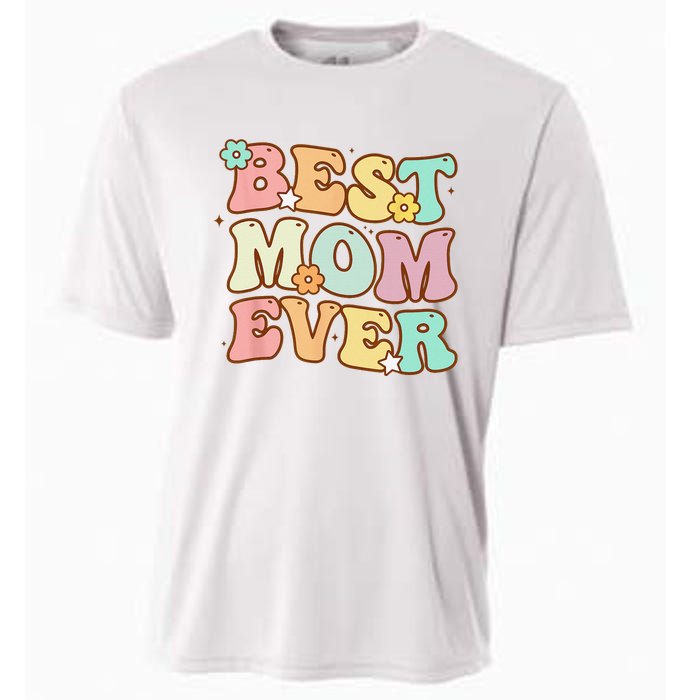 Mothers Day Best Mom Ever Groovy From Daughter Son Mom Cooling Performance Crew T-Shirt