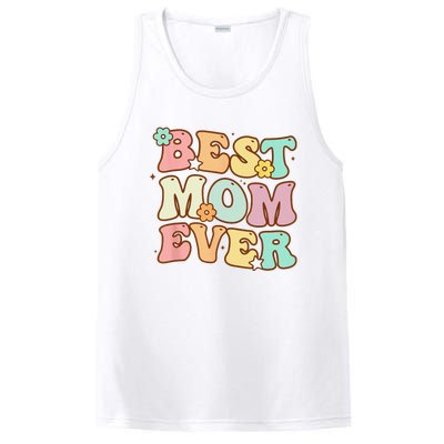 Mothers Day Best Mom Ever Groovy From Daughter Son Mom PosiCharge Competitor Tank