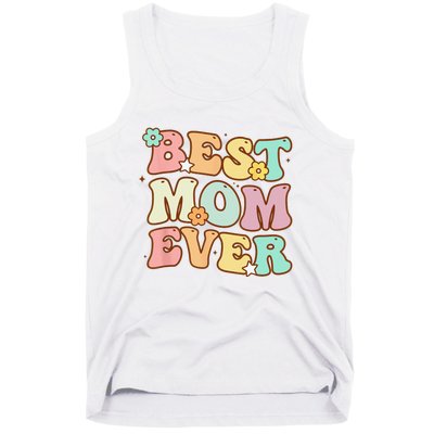 Mothers Day Best Mom Ever Groovy From Daughter Son Mom Tank Top