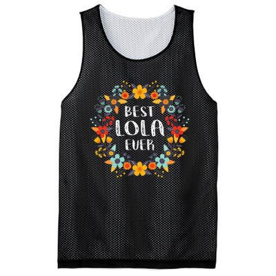 Mothers Day Best Lola Ever Mesh Reversible Basketball Jersey Tank