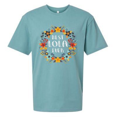 Mothers Day Best Lola Ever Sueded Cloud Jersey T-Shirt