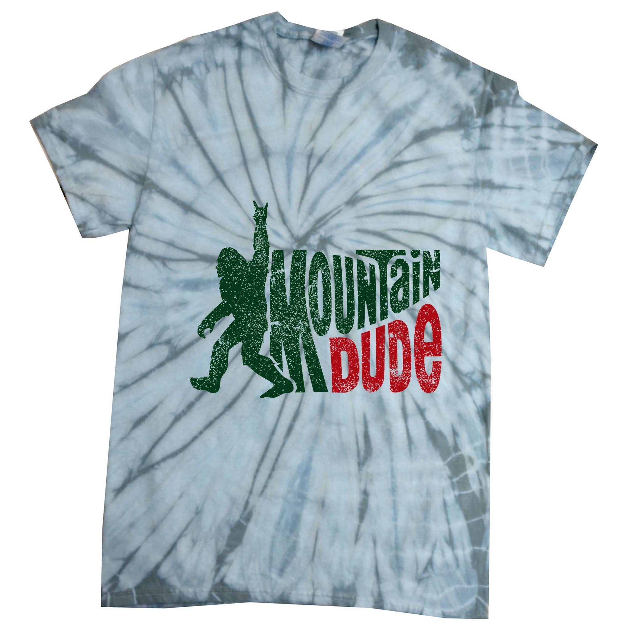 Mountain Dude Bigfoot Hiking Humor Tie-Dye T-Shirt