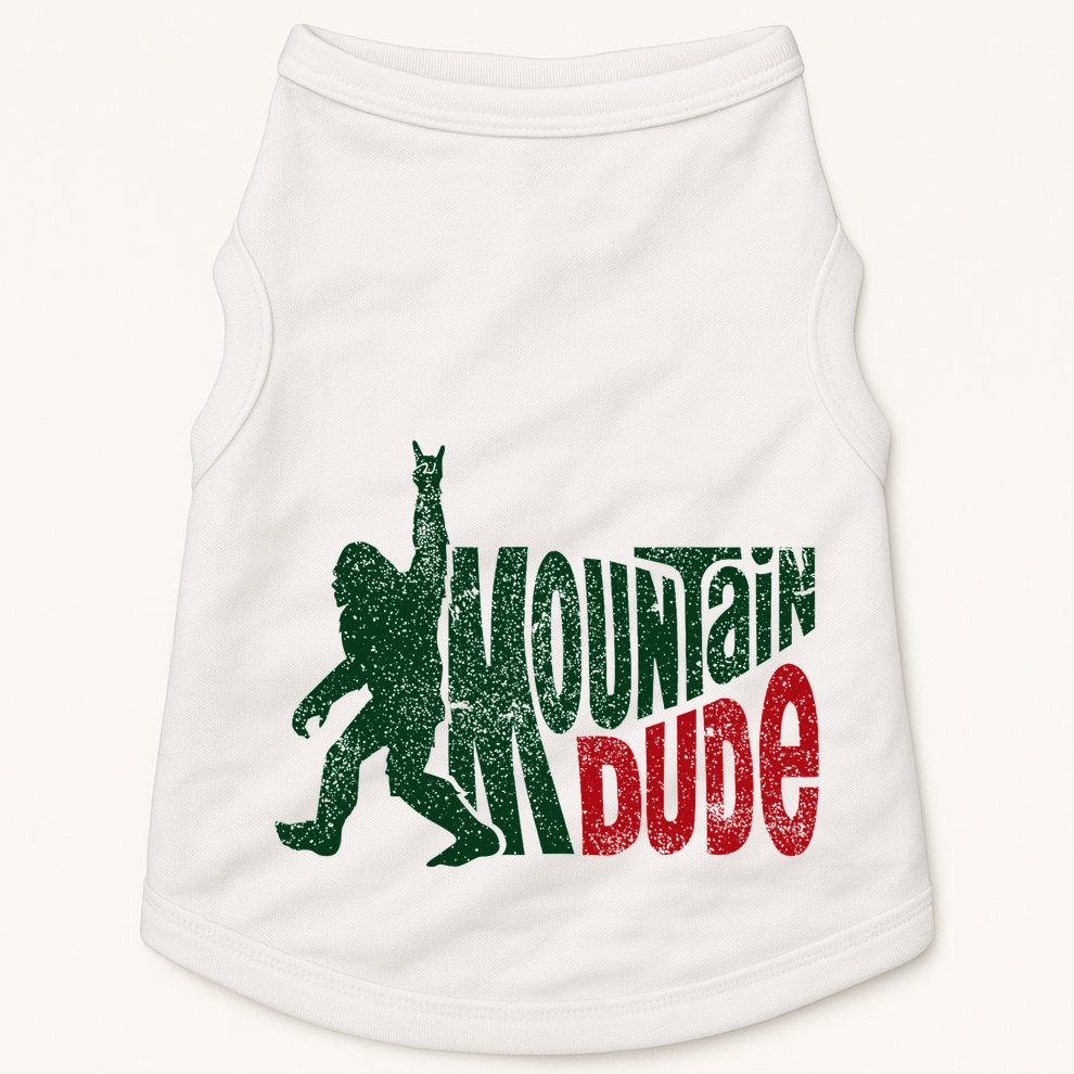 Mountain Dude Bigfoot Hiking Humor Doggie Tank