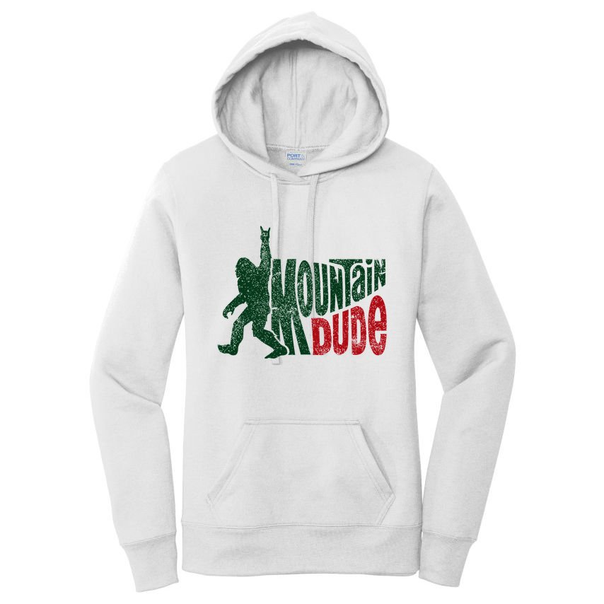 Mountain Dude Bigfoot Hiking Humor Women's Pullover Hoodie