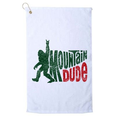 Mountain Dude Bigfoot Hiking Humor Golf Towel