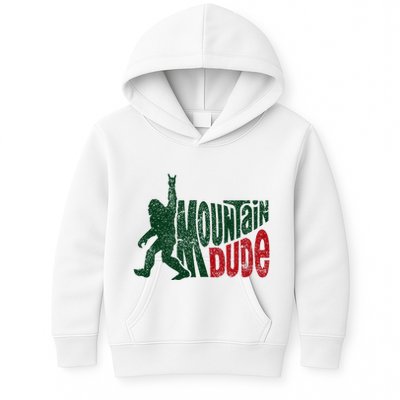 Mountain Dude Bigfoot Hiking Humor Kids Hoodie