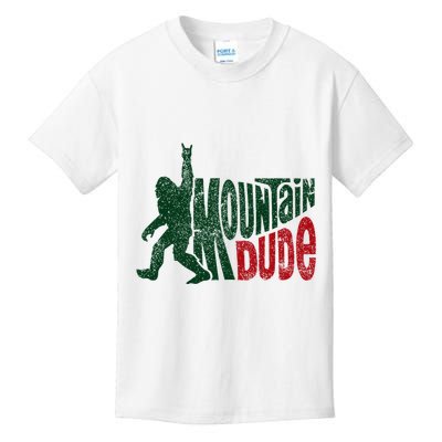 Mountain Dude Bigfoot Hiking Humor Kids T-Shirt