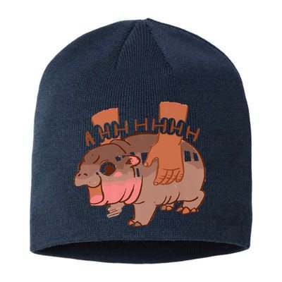 Moo Deng Bouncy Pig In Thai Picture The Cute Baby Hippo Sustainable Beanie