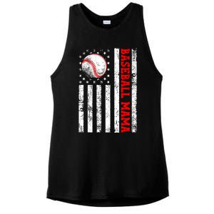 Mothers Day Baseball Mama Mothers Day Mama Gift Ladies PosiCharge Tri-Blend Wicking Tank