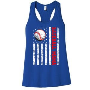 Mothers Day Baseball Mama Mothers Day Mama Gift Women's Racerback Tank