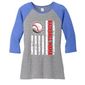 Mothers Day Baseball Mama Mothers Day Mama Gift Women's Tri-Blend 3/4-Sleeve Raglan Shirt