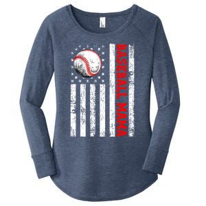 Mothers Day Baseball Mama Mothers Day Mama Gift Women's Perfect Tri Tunic Long Sleeve Shirt