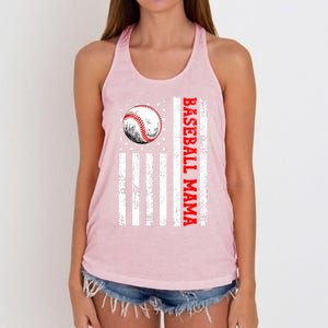 Mothers Day Baseball Mama Mothers Day Mama Gift Women's Knotted Racerback Tank