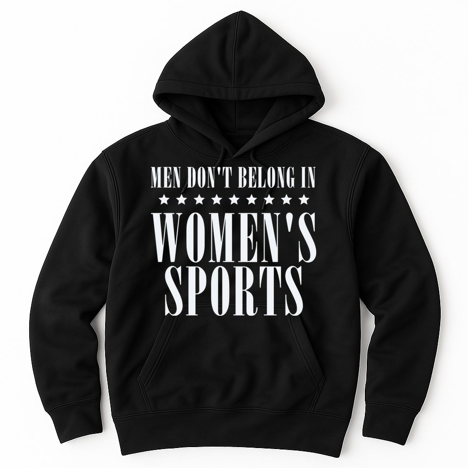 Man Dont Belong In Woman Sports Hoodie