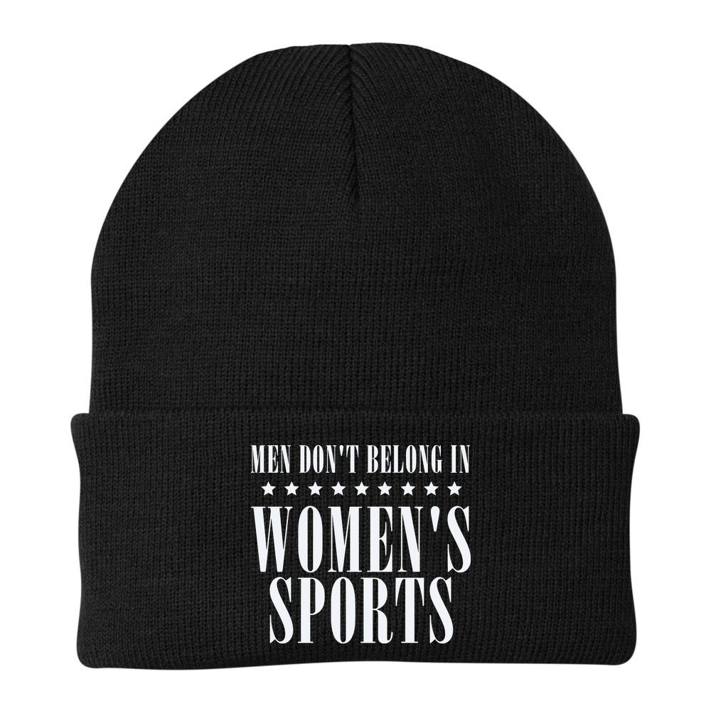 Man Dont Belong In Woman Sports Beanie