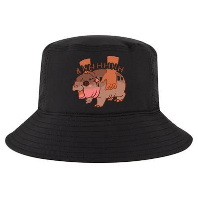 Moo Deng Bouncy Pig In Thai Picture The Cute Baby Hippo Gift Cool Comfort Performance Bucket Hat