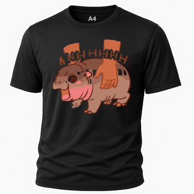 Moo Deng Bouncy Pig In Thai Picture The Cute Baby Hippo Gift Performance Shirt