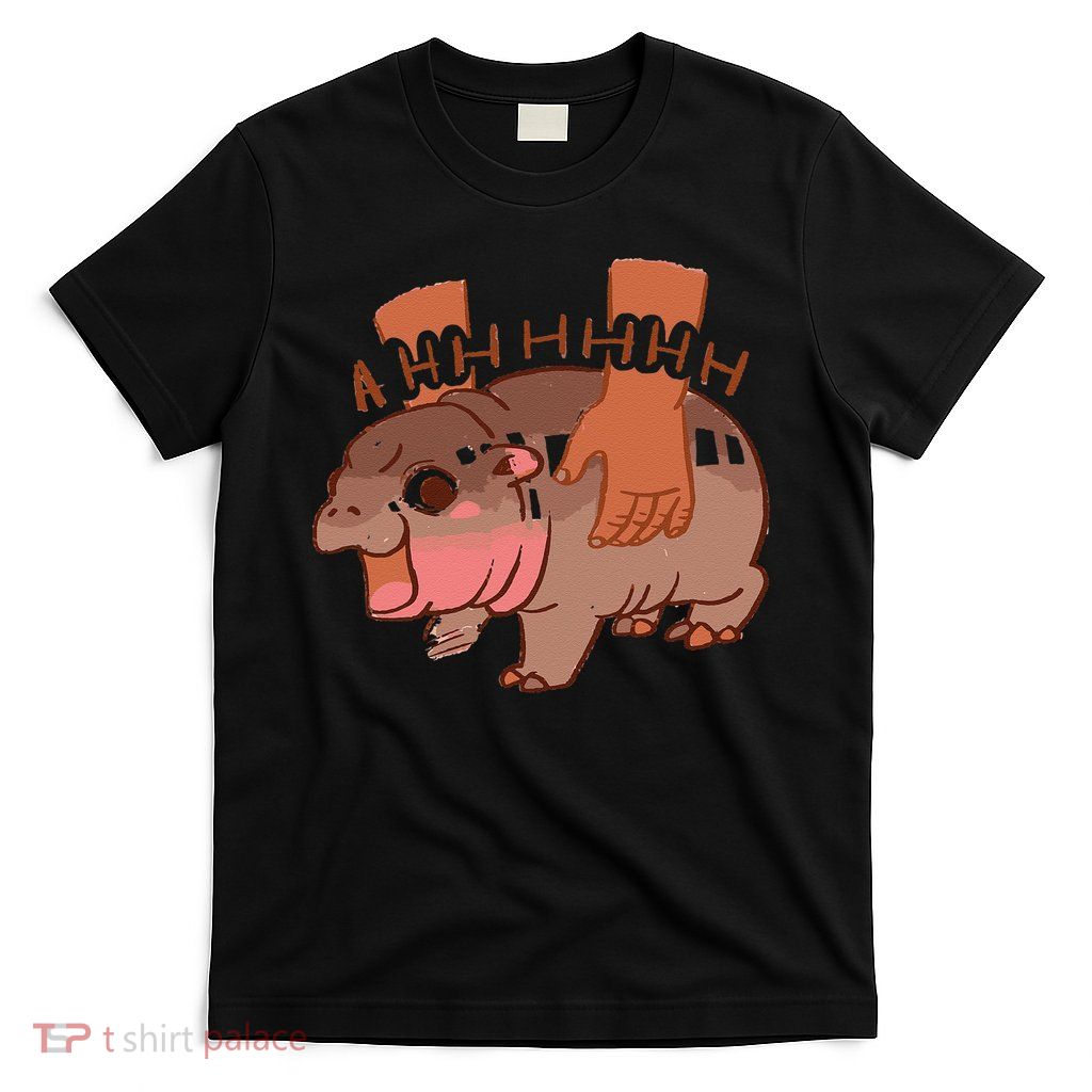 Moo Deng Bouncy Pig In Thai Picture The Cute Baby Hippo Gift T-Shirt
