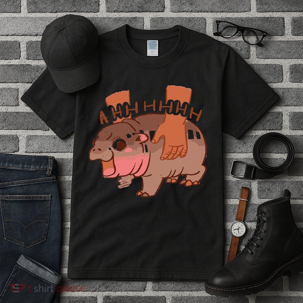 Moo Deng Bouncy Pig In Thai Picture The Cute Baby Hippo Gift Tall T-Shirt