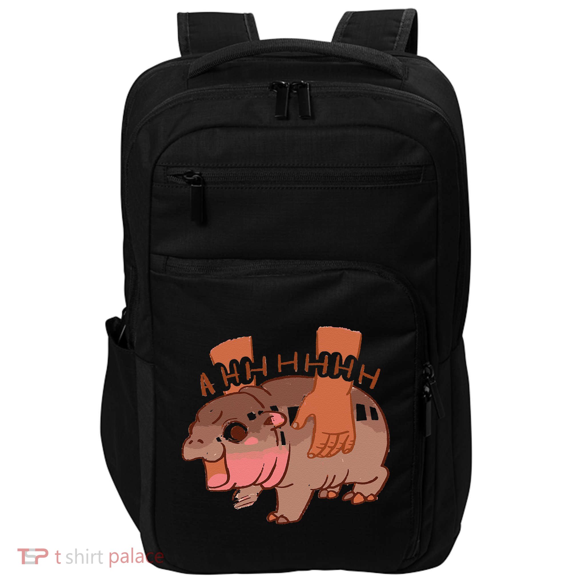 Moo Deng Bouncy Pig In Thai Picture The Cute Baby Hippo Gift Impact Tech Backpack