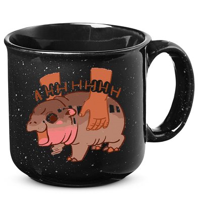 Moo Deng Bouncy Pig In Thai Picture The Cute Baby Hippo Gift 15oz Campfire Ceramic Mug
