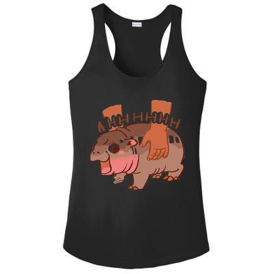 Moo Deng Bouncy Pig In Thai Picture The Cute Baby Hippo Gift Ladies PosiCharge Competitor Racerback Tank