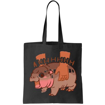 Moo Deng Bouncy Pig In Thai Picture The Cute Baby Hippo Gift Bag