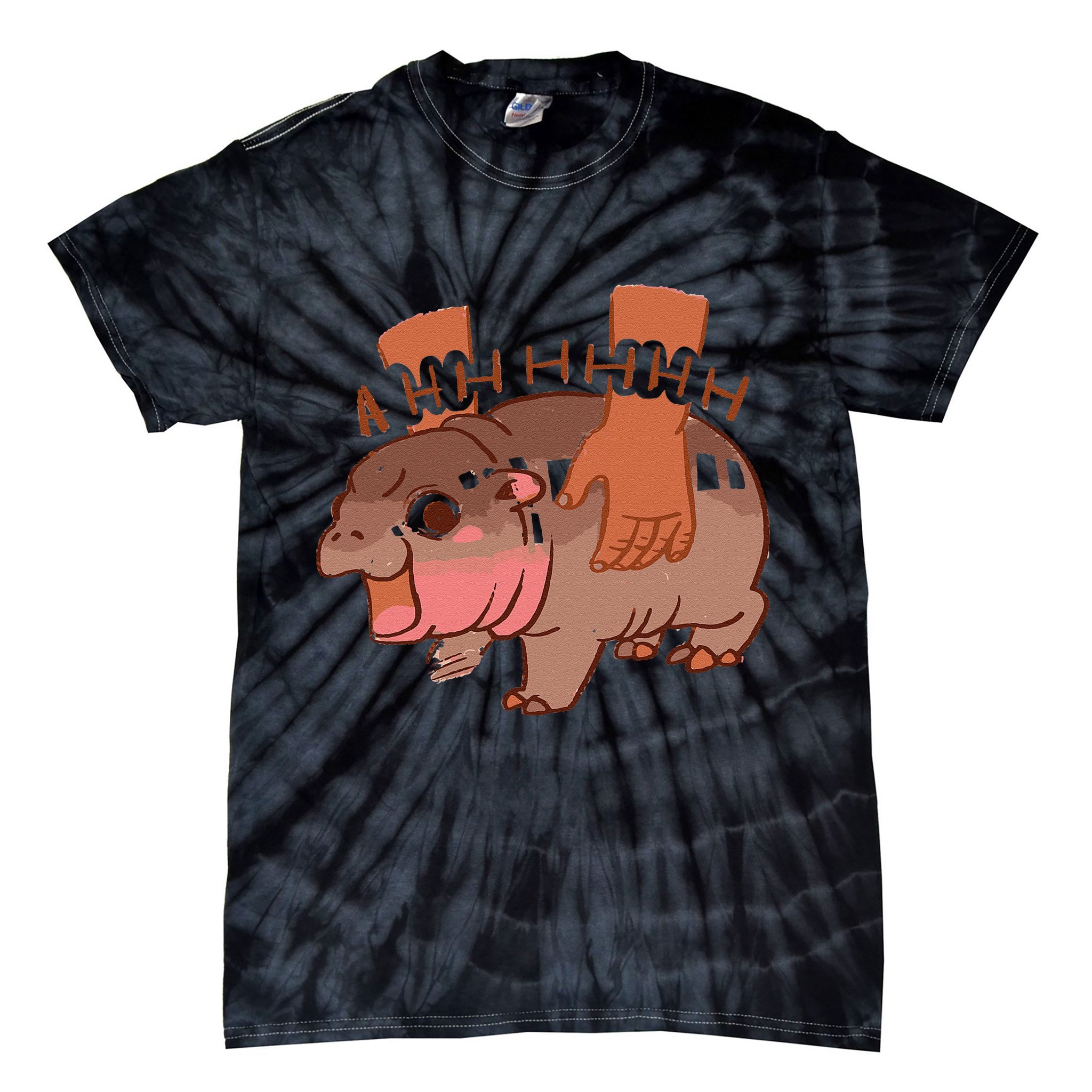 Moo Deng Bouncy Pig In Thai Picture The Cute Baby Hippo Gift Tie-Dye T-Shirt