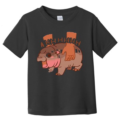 Moo Deng Bouncy Pig In Thai Picture The Cute Baby Hippo Gift Toddler T-Shirt