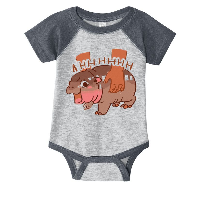 Moo Deng Bouncy Pig In Thai Picture The Cute Baby Hippo Gift Infant Baby Jersey Bodysuit