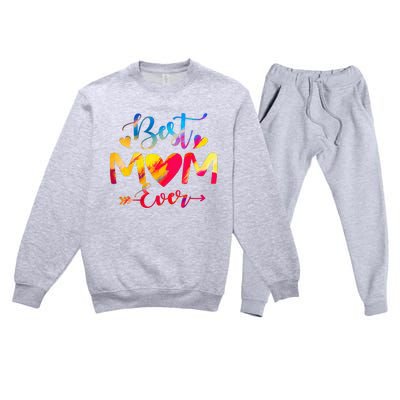 Mothers Day Best Mom Ever Gifts From Husband Son Daughter Premium Crewneck Sweatsuit Set