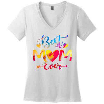 Mothers Day Best Mom Ever Gifts From Husband Son Daughter Women's V-Neck T-Shirt