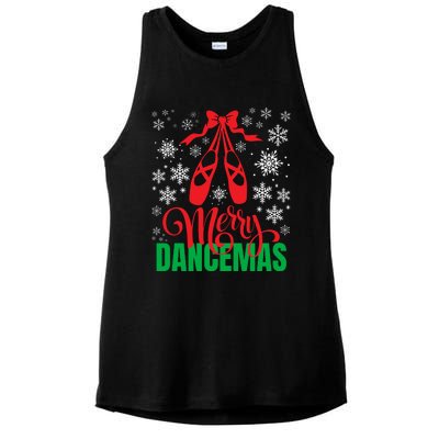 Merry Dancemas Ballet Dancer Teacher Christmas Ladies PosiCharge Tri-Blend Wicking Tank