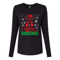 Merry Dancemas Ballet Dancer Teacher Christmas Womens Cotton Relaxed Long Sleeve T-Shirt