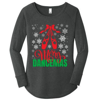 Merry Dancemas Ballet Dancer Teacher Christmas Women's Perfect Tri Tunic Long Sleeve Shirt