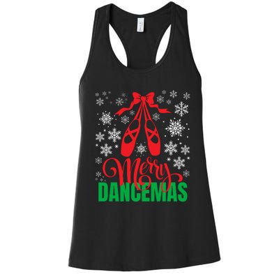 Merry Dancemas Ballet Dancer Teacher Christmas Women's Racerback Tank