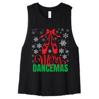 Merry Dancemas Ballet Dancer Teacher Christmas Women's Racerback Cropped Tank